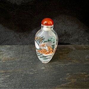 Chinese Glass Snuff Bottle Hand Painting Inside
